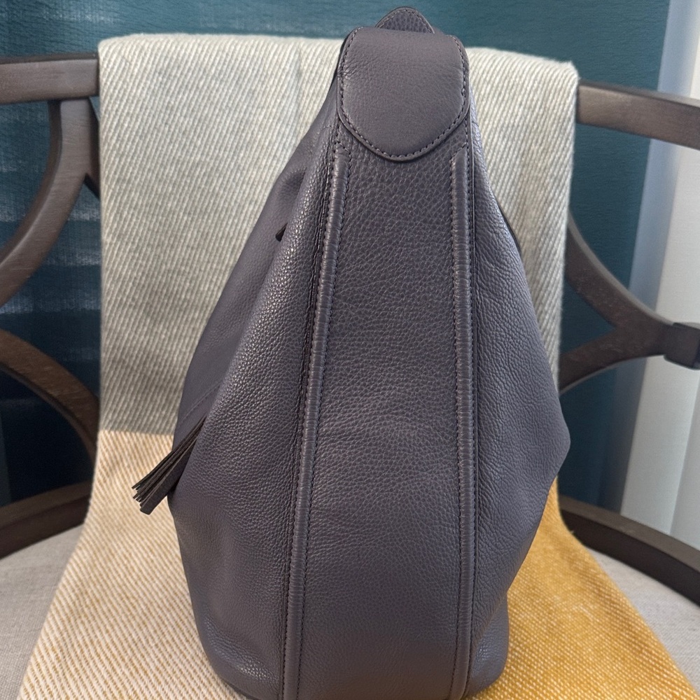Coach Dark Gray Leather Hobo Bag - Picture 5 of 7